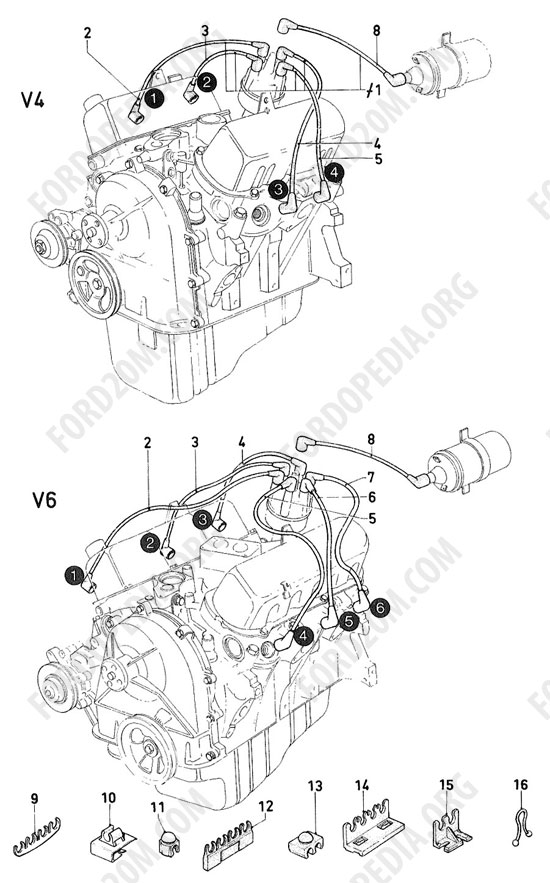 Koeln V4/V6 engines (1962-1974) - Ignition wiring