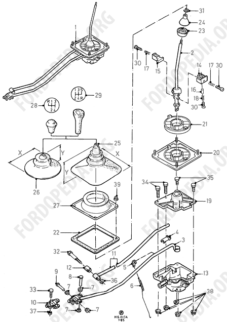 Ford Escort MkIII/Orion MkI (1981-1986) - Gear Change - Manual Transmission (02.84-)