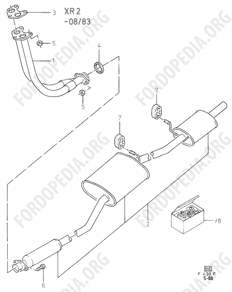 Ford Fiesta MkI/MkII (1976-1989) - Exhaust System Less Catalyst