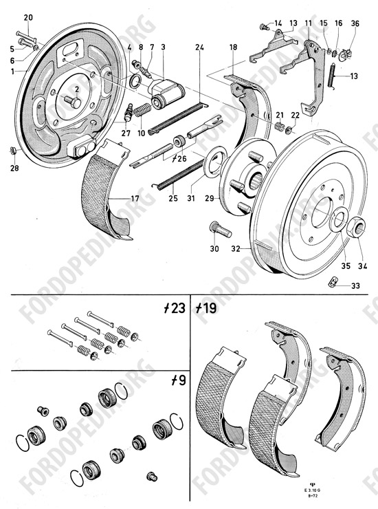 Ford Consul/Granada MkI (1972-1975) - Rear brakes