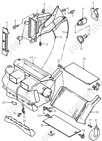 Ford Sierra MkI (1982-1986) - Heater Components And Quadrants  