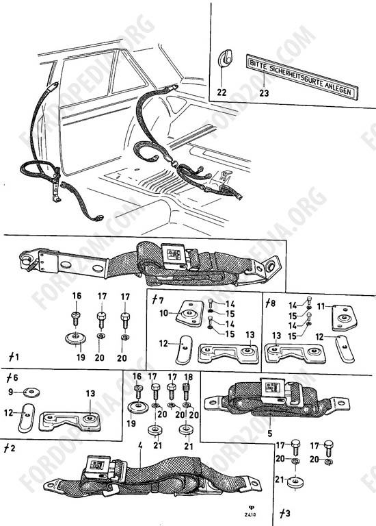 Ford Taunus 17m/20m P5/P7 - Safety belts