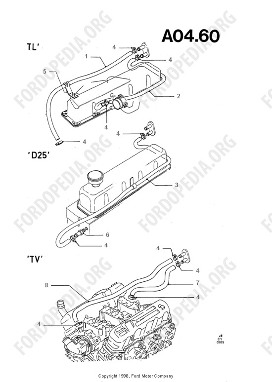 Ford Transit MkIII (1985-1991) - Heater Hoses