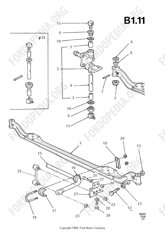 Ford Transit MkIII (1985-1991) - Front Axle And Stabilizer