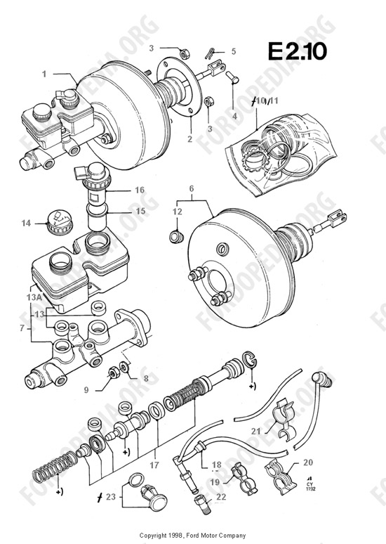 Ford Transit MkIII (1985-1991) - Master Cylinder & Brake Booster