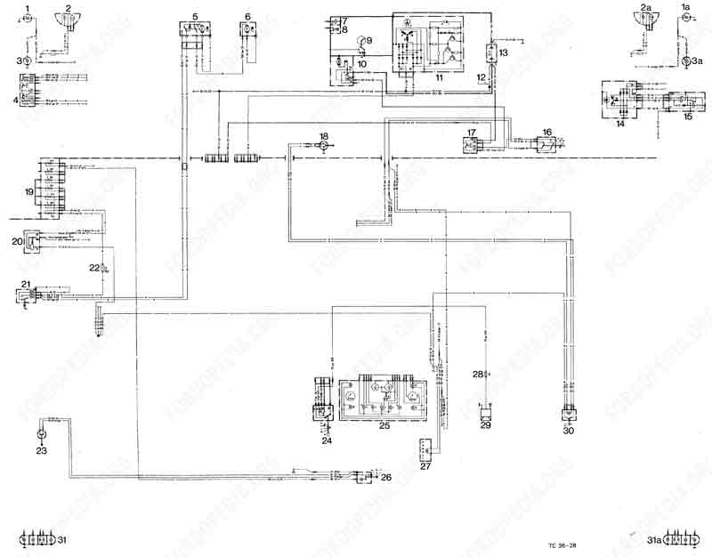 Wiring diagrams: Taunus TC1 / Cortina Mk3 - 08.1973 onwards - base version, L version (export options)