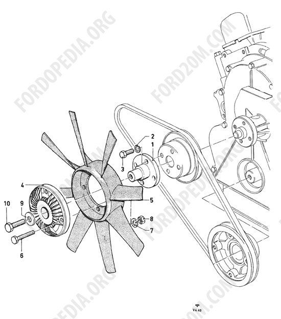 Koeln V4/V6 engines (1962-1974) - Fan clutch - V6 (Consul/Granada)