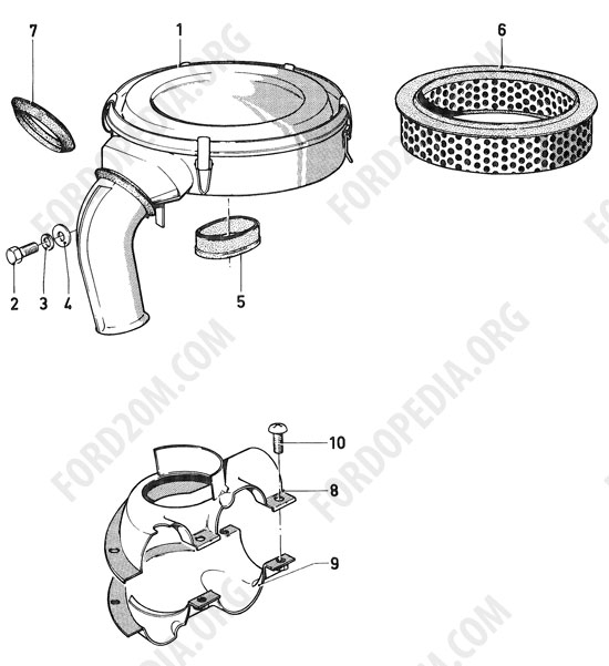 Koeln V4/V6 engines (1962-1974) - Air cleaners for carburetors types 1 and 2 (Taunus)