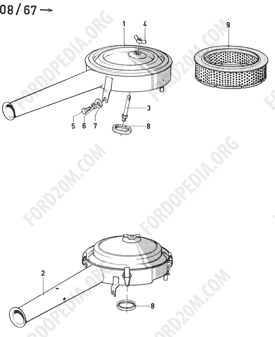 Koeln V4/V6 engines (1962-1974) - Air cleaners for carburetor type 3 (Transit)