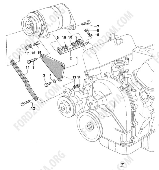 Koeln V4/V6 engines (1962-1974) - Generator mountings (12M P4)