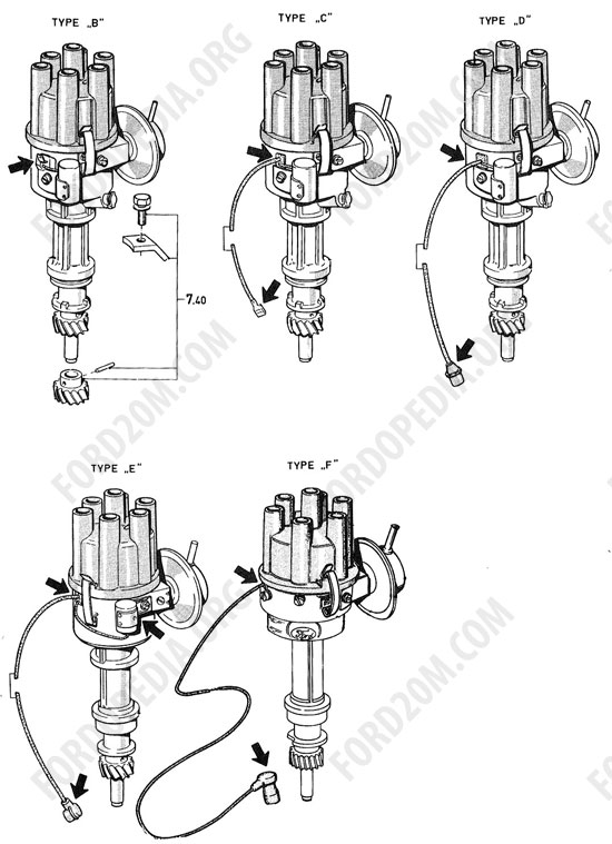 Koeln V4/V6 engines (1962-1974) - Distributor - V6