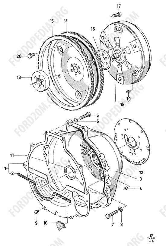 Koeln V4/V6 engines (1962-1974) - Converter housing and converter - C3