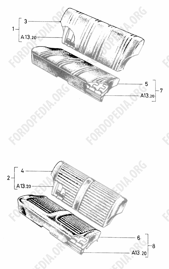 Ford Escort MkI RS/Mexico (1970-1974) - Rear seat assy