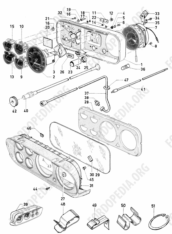 Ford Escort MkI RS/Mexico (1970-1974) - Instrument cluster