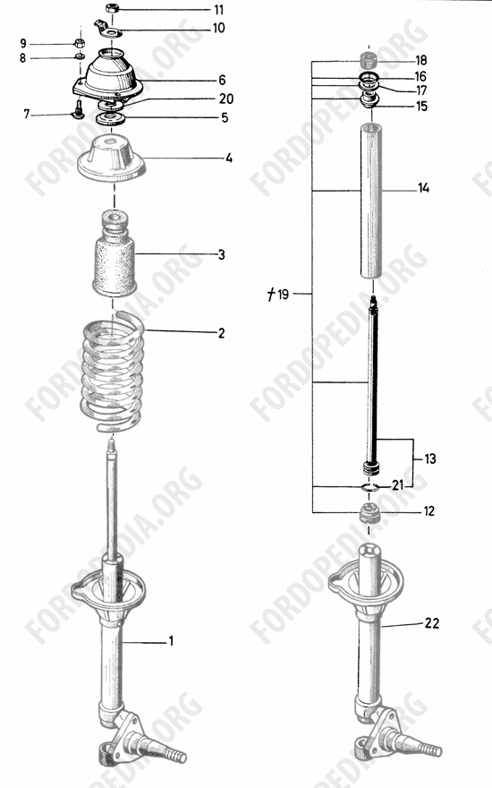 Ford Escort MkI RS/Mexico (1970-1974) - Springs, front axle parts