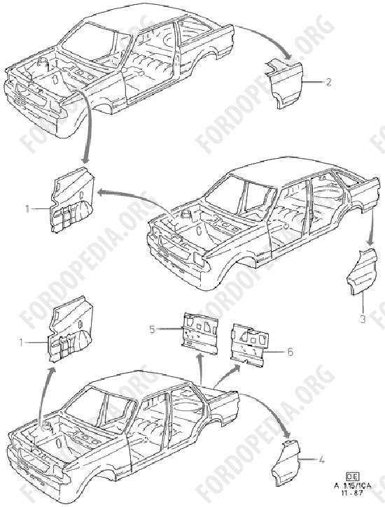 Ford Escort MkIII/Orion MkI (1981-1986) - Repair Panels  