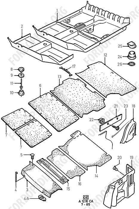 Ford Escort MkIII/Orion MkI (1981-1986) - Floor Mats