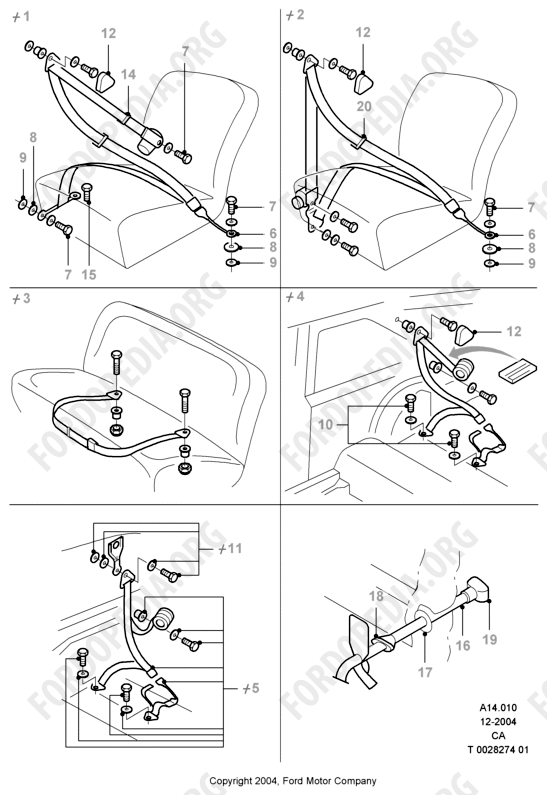 Ford Escort MkIII/Orion MkI (1981-1986) - Seat Belts  