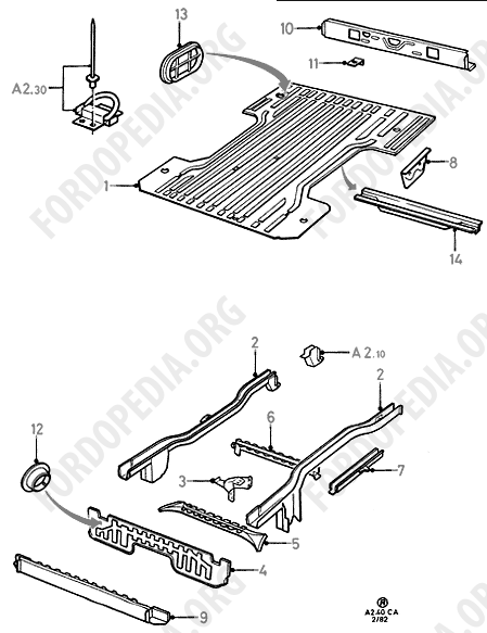 Ford Escort MkIII/Orion MkI (1981-1986) - Floor Pan And Members - Rear (VAN)