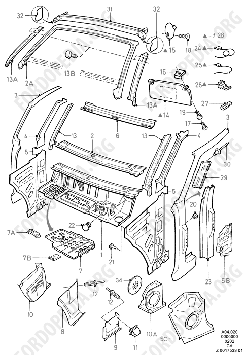 Ford Escort MkIII/Orion MkI (1981-1986) - Cowl Top / A Pillars / Related Parts  