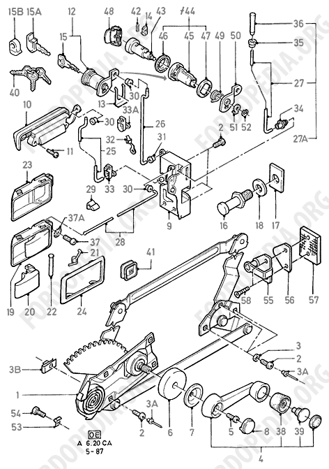 Ford Escort MkIII/Orion MkI (1981-1986) - Front Door Lock And Window Controls  