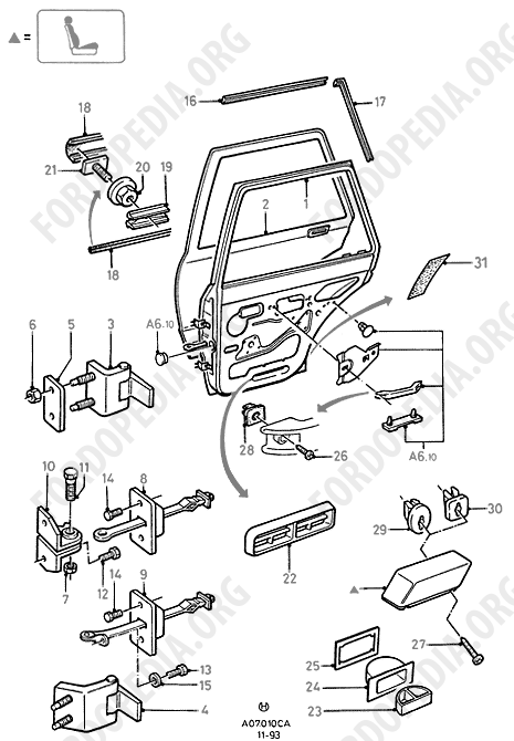 Ford Escort MkIII/Orion MkI (1981-1986) - Rear Doors And Related Parts