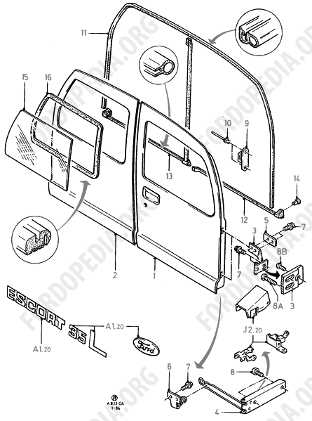 Ford Escort MkIII/Orion MkI (1981-1986) - Double Rear Doors (VAN)