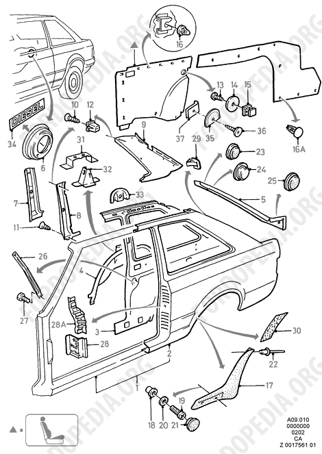 Ford Escort MkIII/Orion MkI (1981-1986) - Quarter Panels And Related Parts  