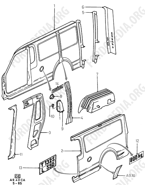 Ford Escort MkIII/Orion MkI (1981-1986) - Quarter Panels And Related Parts (VAN)