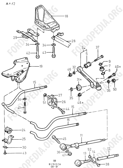 Ford Escort MkIII/Orion MkI (1981-1986) - Front Suspension Arms And Stabilizer  