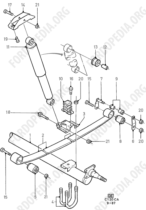 Ford Escort MkIII/Orion MkI (1981-1986) - Rear Axle / Springs And Shock Absorbers (VAN)