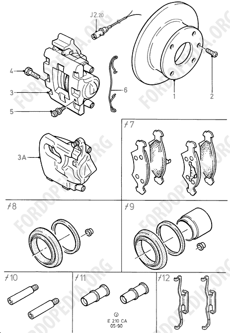 Ford Escort MkIII/Orion MkI (1981-1986) - Front Brake Discs And Calipers  