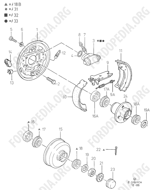 Ford Escort MkIII/Orion MkI (1981-1986) - Rear Brakes  