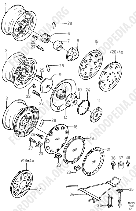 Ford Escort MkIII/Orion MkI (1981-1986) - Wheels And Wheel Covers  