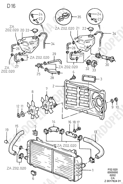 Ford Escort MkIII/Orion MkI (1981-1986) - Radiator And Fan (DL16)