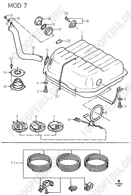 Ford Escort MkIII/Orion MkI (1981-1986) - Fuel Tank And Related Parts (VAN)