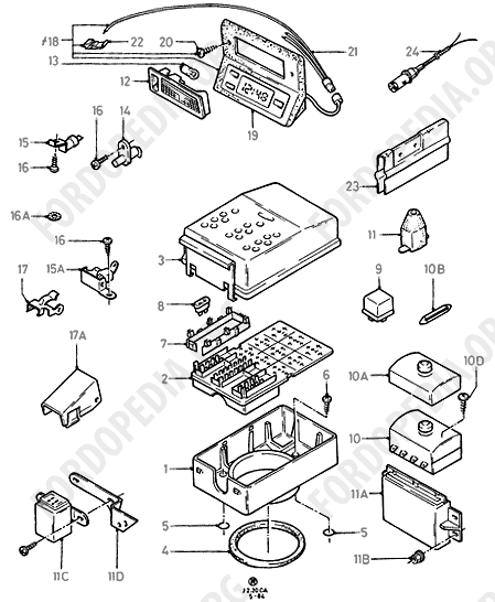 Ford Escort MkIII/Orion MkI (1981-1986) - Relays / Fuses & Clock  