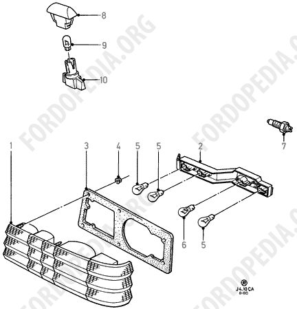 Ford Escort MkIII/Orion MkI (1981-1986) - Rear / Stop & Flasher Lamps (LIFTBACK 3D/5D)