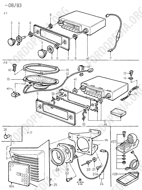 Ford Escort MkIII/Orion MkI (1981-1986) - Audio Equipment - Accessory (-08.83)