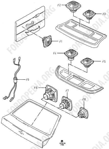 Ford Escort MkIII/Orion MkI (1981-1986) - Speakers - Accessory  