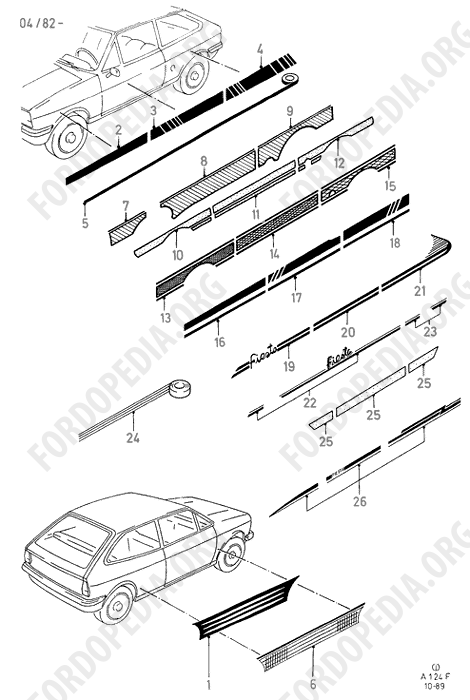 Ford Fiesta MkI/MkII (1976-1989) - Stripe Decals
