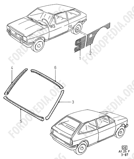 Ford Fiesta MkI/MkII (1976-1989) - Stripe Decals