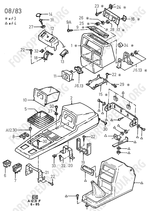 Ford Fiesta MkI/MkII (1976-1989) - Console - Floor