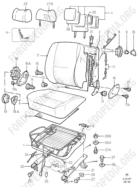 Ford Fiesta MkI/MkII (1976-1989) - Front Seats