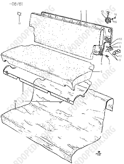 Ford Fiesta MkI/MkII (1976-1989) - Rear Seat