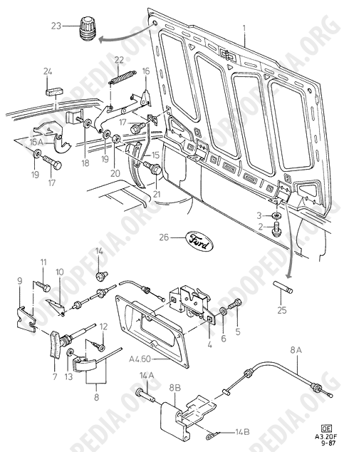 Ford Fiesta MkI/MkII (1976-1989) - Hood