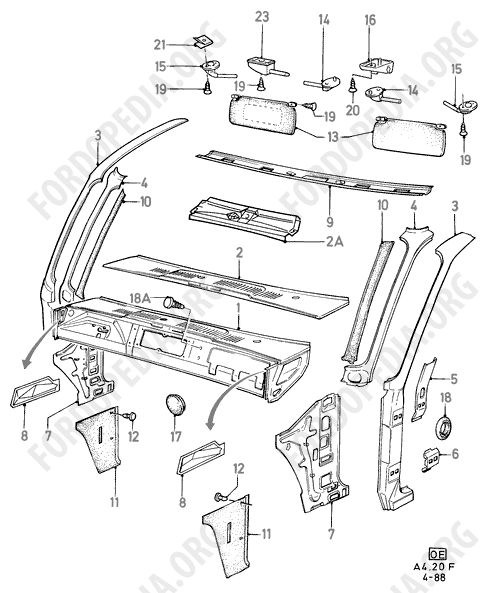 Ford Fiesta MkI/MkII (1976-1989) - Cowl Top, 