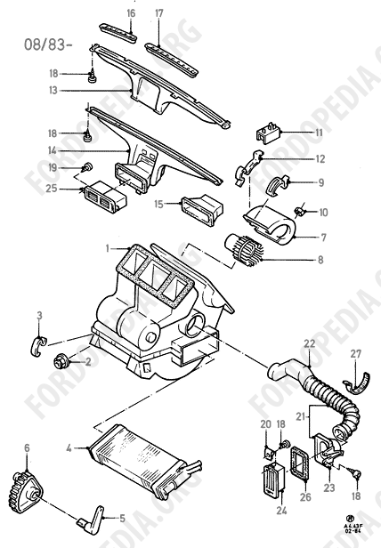 Ford Fiesta MkI/MkII (1976-1989) - Heater