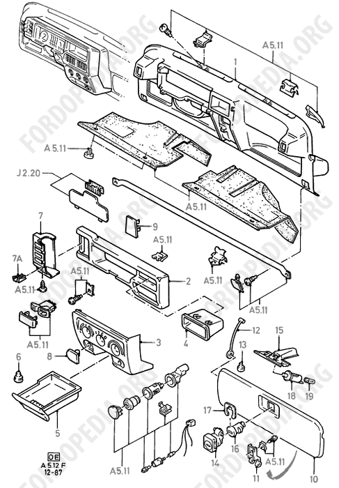 Ford Fiesta MkI/MkII (1976-1989) - Instrument Panel