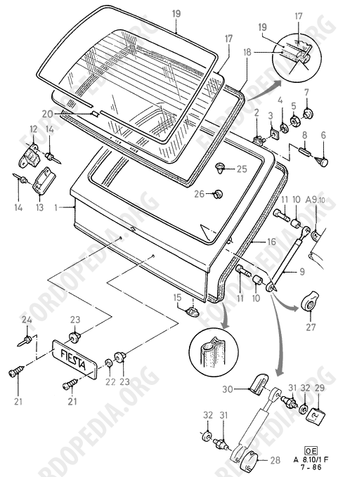 Ford Fiesta MkI/MkII (1976-1989) - Tailgate And Related Parts